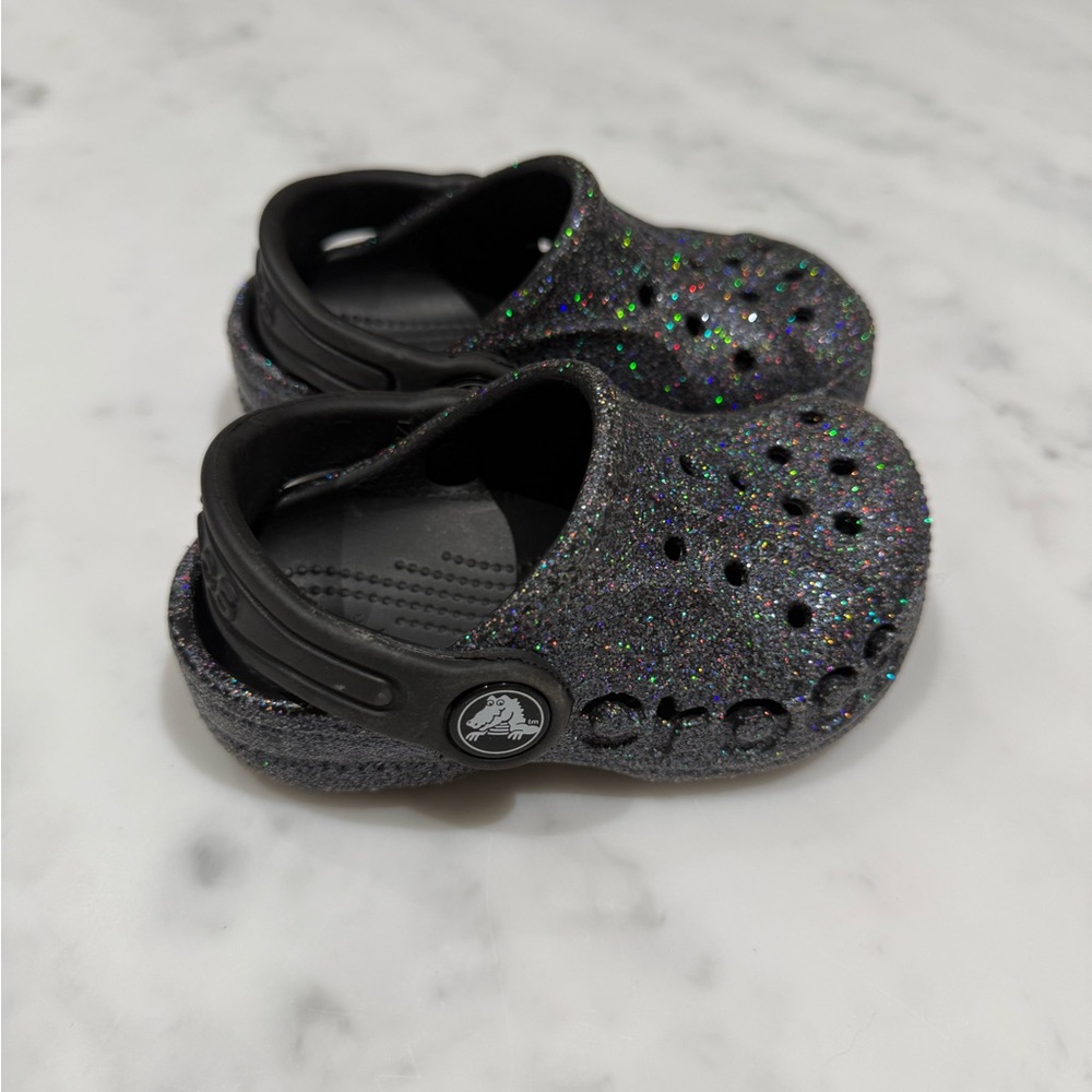 Baby sparkle crocs. Size 5c